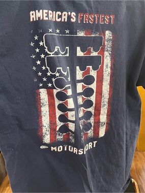 America's Fastest Motorsport NHRA drag racing Navy with Red & White Flag
